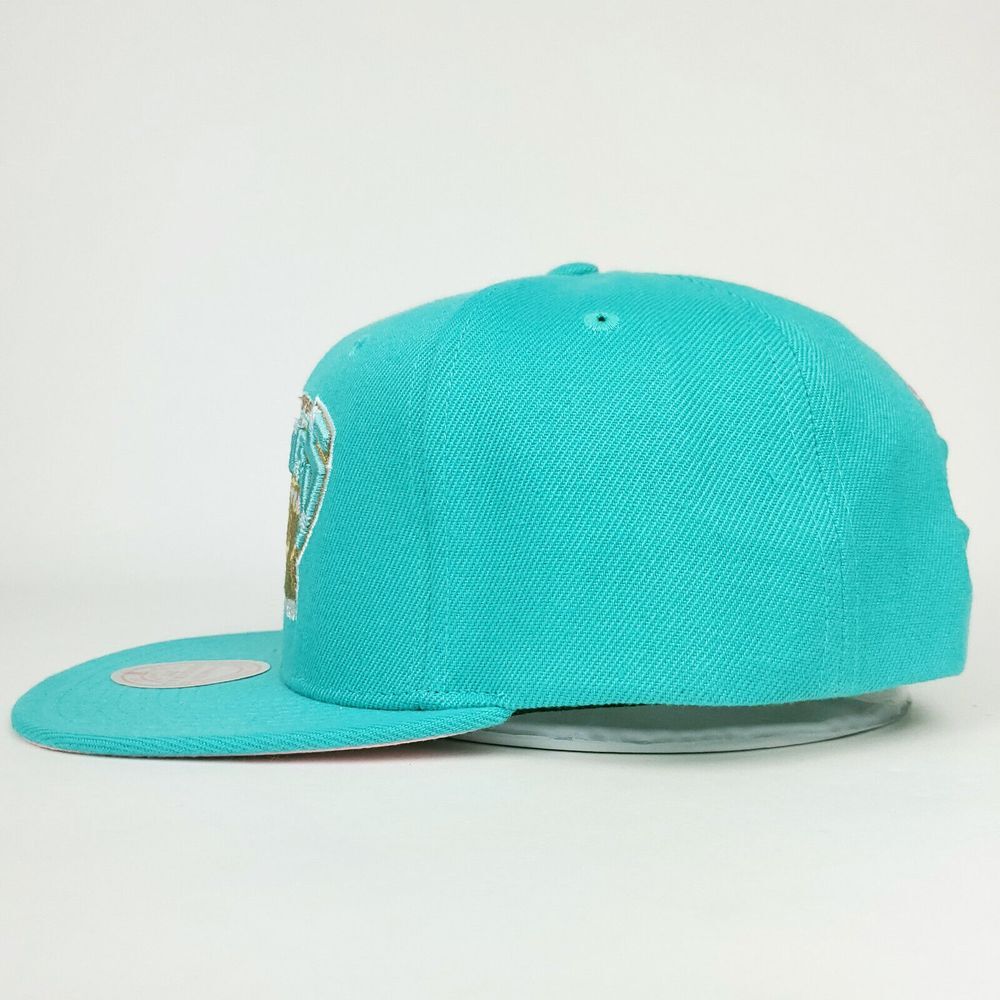 Vancouver Grizzlies Mitchell & Ness Snapback Hat Cap 3D Logo Side Logo Teal NWT - Picture 6 of 8